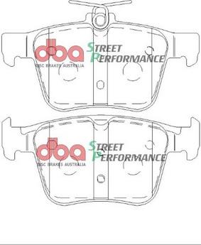 DBA Australia DB2415SP - Комплект высокоэффективных тормозных колодок parts5.com