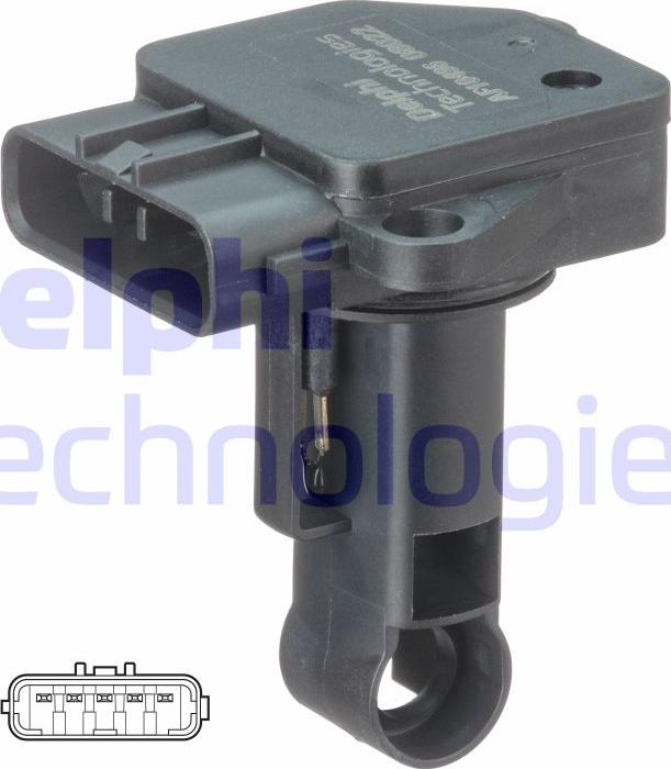 Delphi AF10496-12B1 - Датчик потока, массы воздуха parts5.com