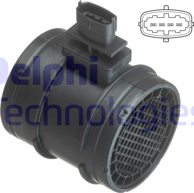 Delphi AF10402-12B1 - Датчик потока, массы воздуха parts5.com