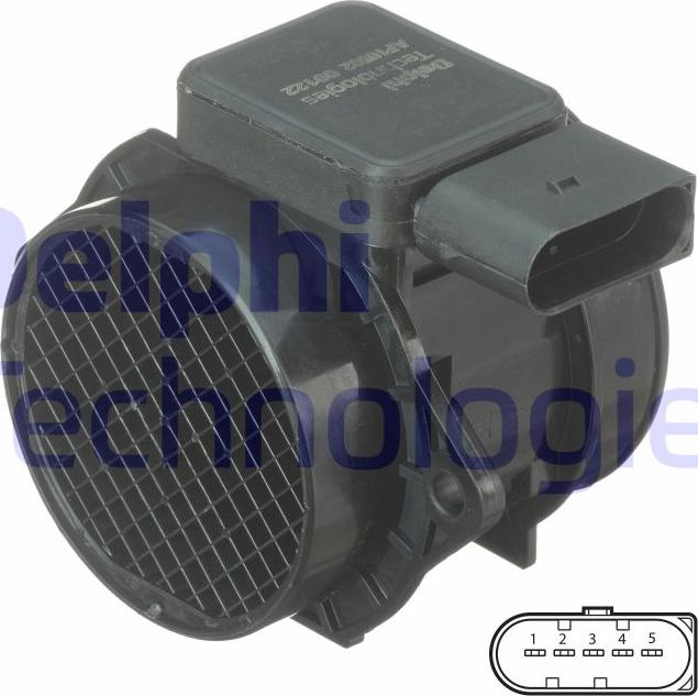 Delphi AF10502-12B1 - Датчик потока, массы воздуха parts5.com