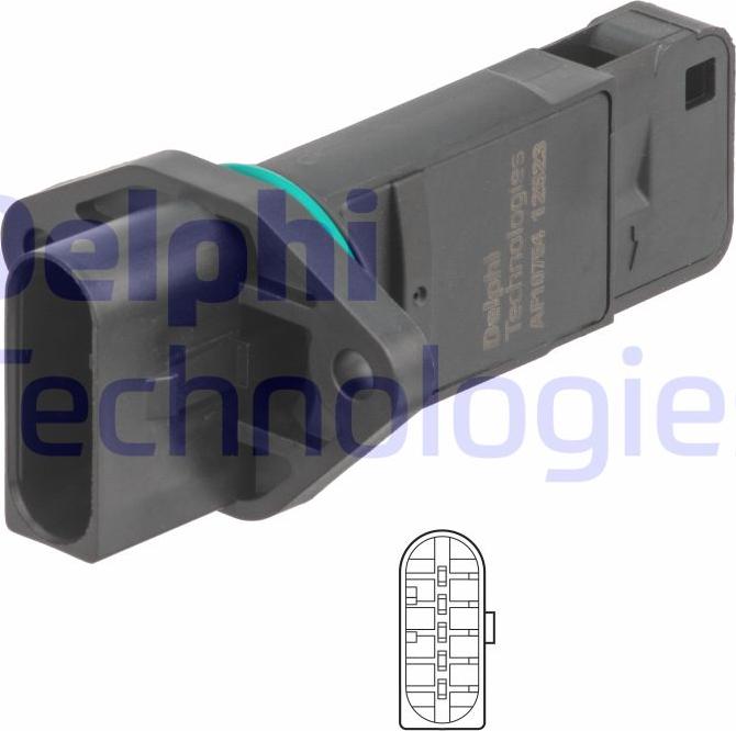 Delphi AF10754-12B1 - Датчик потока, массы воздуха parts5.com