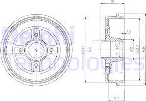 Delphi BF427 - Тормозной барабан parts5.com