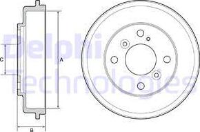 Delphi BF525 - Тормозной барабан parts5.com