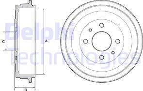 Delphi BF528 - Тормозной барабан parts5.com