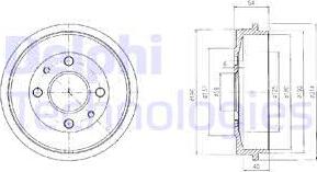 Delphi BF200 - Тормозной барабан parts5.com