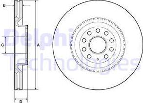 Delphi BG9952 - Тормозной диск parts5.com