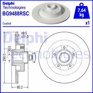 Delphi BG9488RSC - Тормозной диск parts5.com