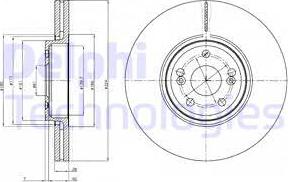 Delphi BG9687 - Тормозной диск parts5.com