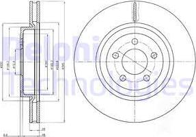 Delphi BG9050 - Тормозной диск parts5.com