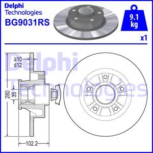 Delphi BG9031RS - Тормозной диск parts5.com