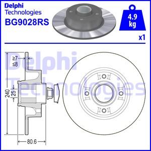 Delphi BG9028RS - Тормозной диск parts5.com