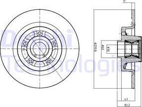 Delphi BG9023RS - Тормозной диск parts5.com