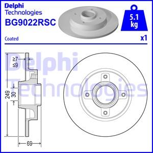 Delphi BG9022RSC - Тормозной диск parts5.com