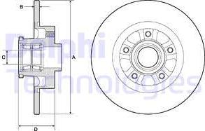 Delphi BG9190RSC - Тормозной диск parts5.com