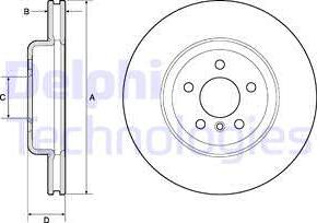 Delphi BG9154C - Тормозной диск parts5.com