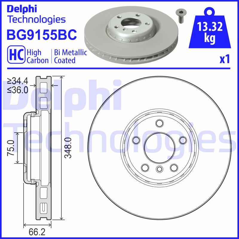 Delphi BG9155BC - Тормозной диск parts5.com