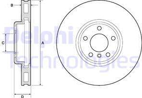 Delphi BG9155C - Тормозной диск parts5.com