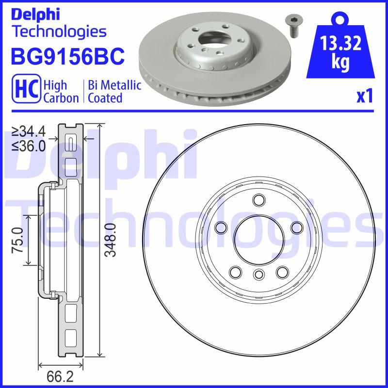 Delphi BG9156BC - Тормозной диск parts5.com