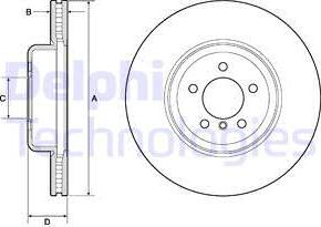 Delphi BG9158C - Тормозной диск parts5.com