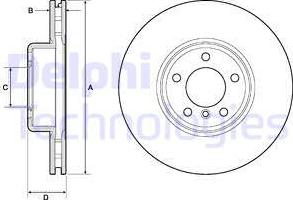 Delphi BG9157C - Тормозной диск parts5.com