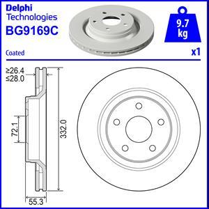 Delphi BG9169C - Тормозной диск parts5.com