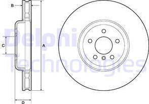 Delphi BG9161C - Тормозной диск parts5.com