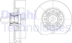 Delphi BG9116RSC - Тормозной диск parts5.com