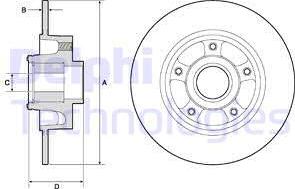 Delphi BG9137RS - Тормозной диск parts5.com