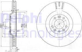 Delphi BG9844 - Тормозной диск parts5.com