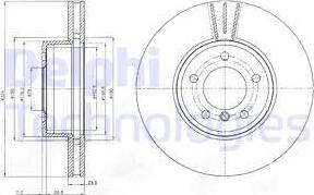 Delphi BG9871C - Disco de freno parts5.com