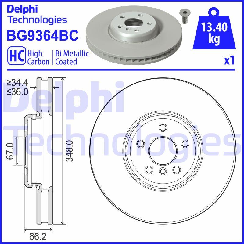 Delphi BG9364BC - Тормозной диск parts5.com