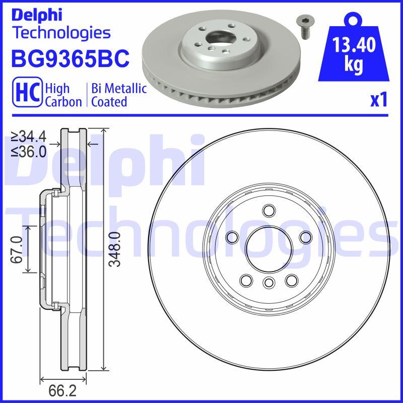 Delphi BG9365BC - Тормозной диск parts5.com