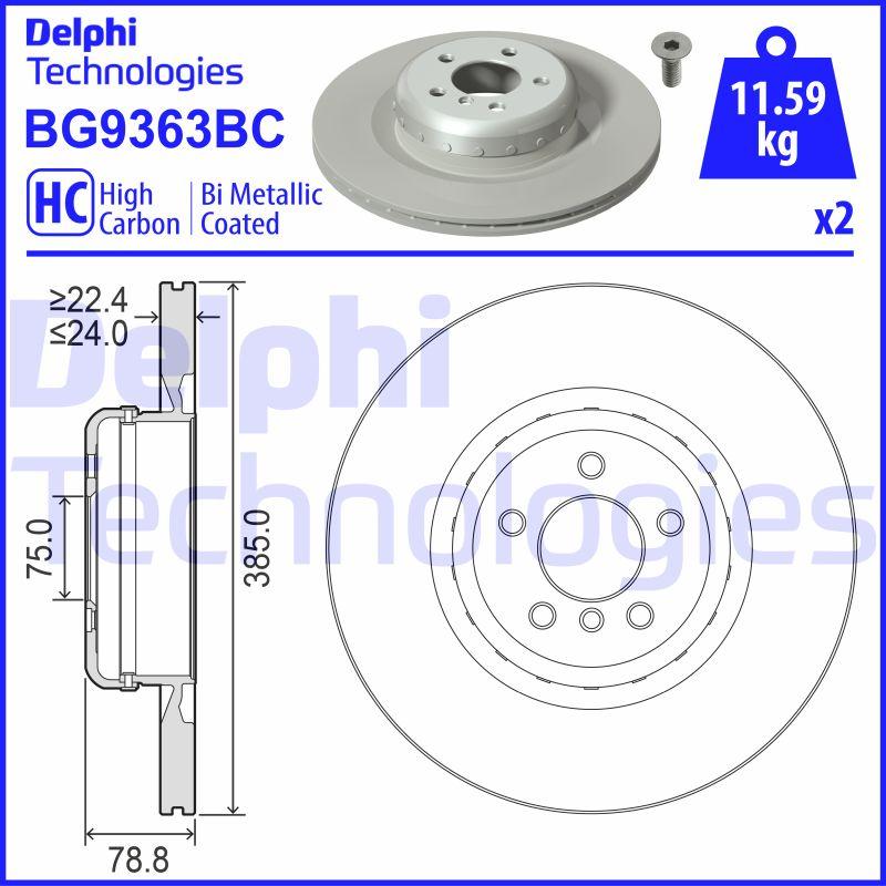 Delphi BG9363BC - Тормозной диск parts5.com