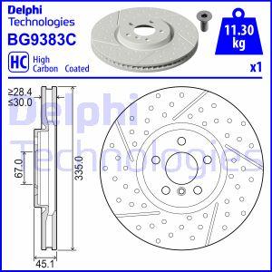 Delphi BG9383C - Тормозной диск parts5.com