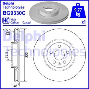 Delphi BG9330C - Тормозной диск parts5.com