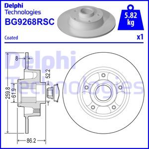 Delphi BG9268RSC - Тормозной диск parts5.com