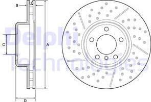 Delphi BG9234C - Тормозной диск parts5.com