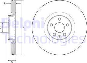 Delphi BG9231C - Тормозной диск parts5.com