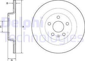 Delphi BG4950C - Тормозной диск parts5.com