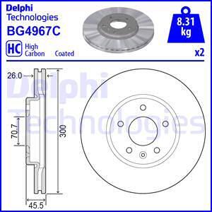 Delphi BG4967C - Тормозной диск parts5.com