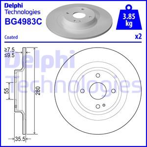 Delphi BG4983C - Тормозной диск parts5.com