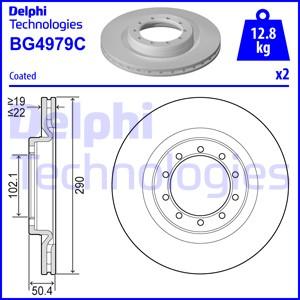 Delphi BG4979C - Тормозной диск parts5.com