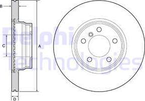 Delphi BG4458C - Тормозной диск parts5.com