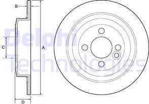 Delphi BG4560C - Тормозной диск parts5.com