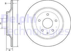 Delphi BG4567C - Тормозной диск parts5.com