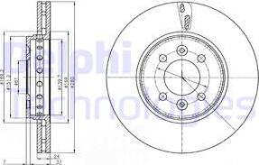 Delphi BG4536C - Тормозной диск parts5.com