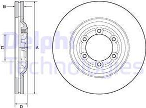 Delphi BG4697C - Тормозной диск parts5.com