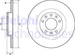 Delphi BG4662C - Тормозной диск parts5.com