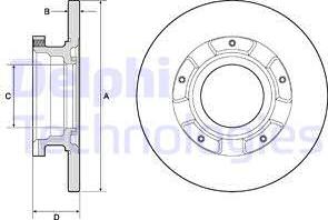 Delphi BG4673 - Тормозной диск parts5.com