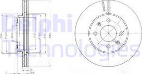 Delphi BG4096 - Тормозной диск parts5.com